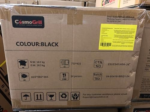 CosmoGrill Pro Deluxe 6+1 Gas Burner BBQ Grill – Large Outdoor Barbecue with Side Burner, Warming Rack, Thermometer & Weatherproof Cover – Black - Image 7