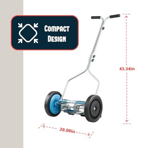 American Lawn Mower Company 14″ (35.6 cm) 4-Blade Manual Reel Mower – 5-Position Height, 20 lb (9.1 kg) - Image 22