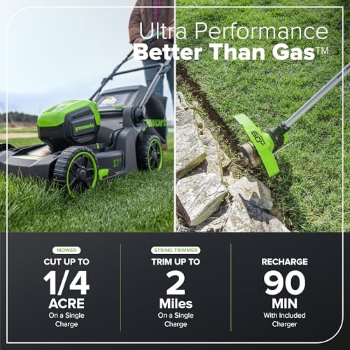 Greenworks 60V Brushless Cordless Push Lawn Mower – 17″ (43 cm) Deck, 4.0 Ah Battery & 3 A Rapid Charger, 40 Min Runtime - Image 21