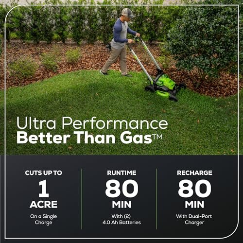 Greenworks 60V Brushless Cordless Push Lawn Mower – 17″ (43 cm) Deck, 4.0 Ah Battery & 3 A Rapid Charger, 40 Min Runtime - Image 34
