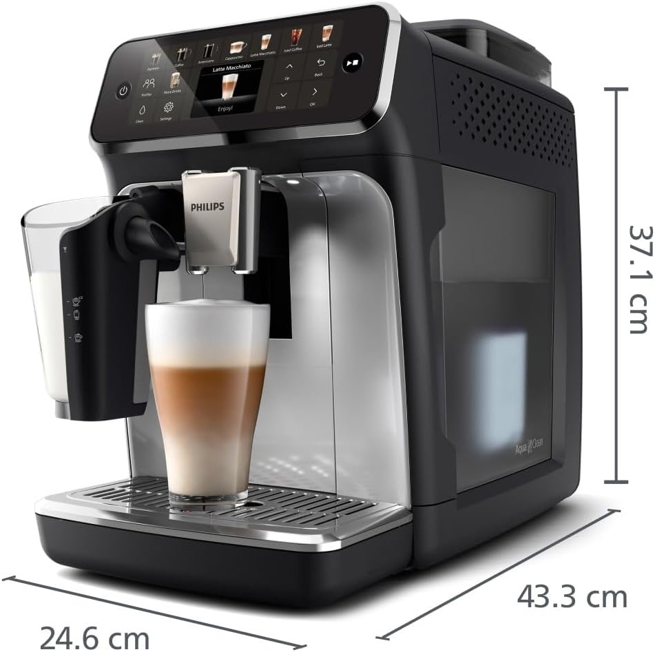 Philips 5500 Series EP5546/70 – Fully Automatic Espresso Machine with LatteGo, SilentBrew, QuickStart & 20 Hot & Iced Beverages (Black/Silver) - Image 10