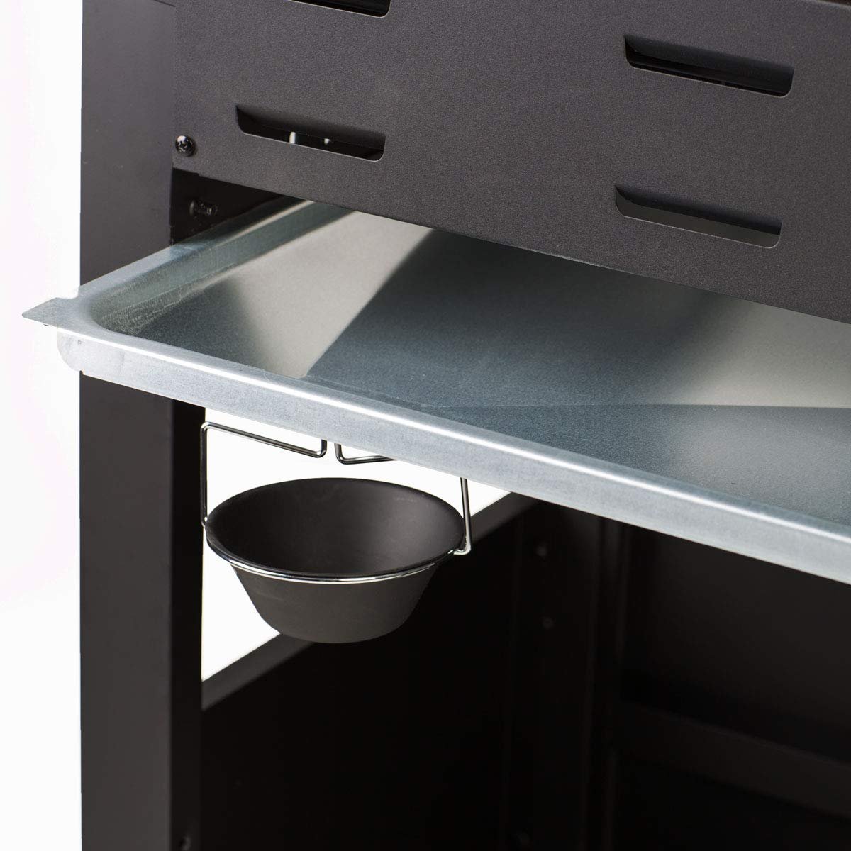 CosmoGrill Pro Deluxe 6+1 Gas Burner BBQ Grill – Large Outdoor Barbecue with Side Burner, Warming Rack, Thermometer & Weatherproof Cover – Black - Image 4