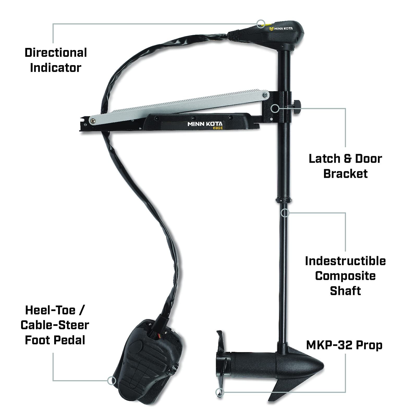 Minn Kota Edge 70 lb Foot-Control Trolling Motor, 45" Shaft - Image 13