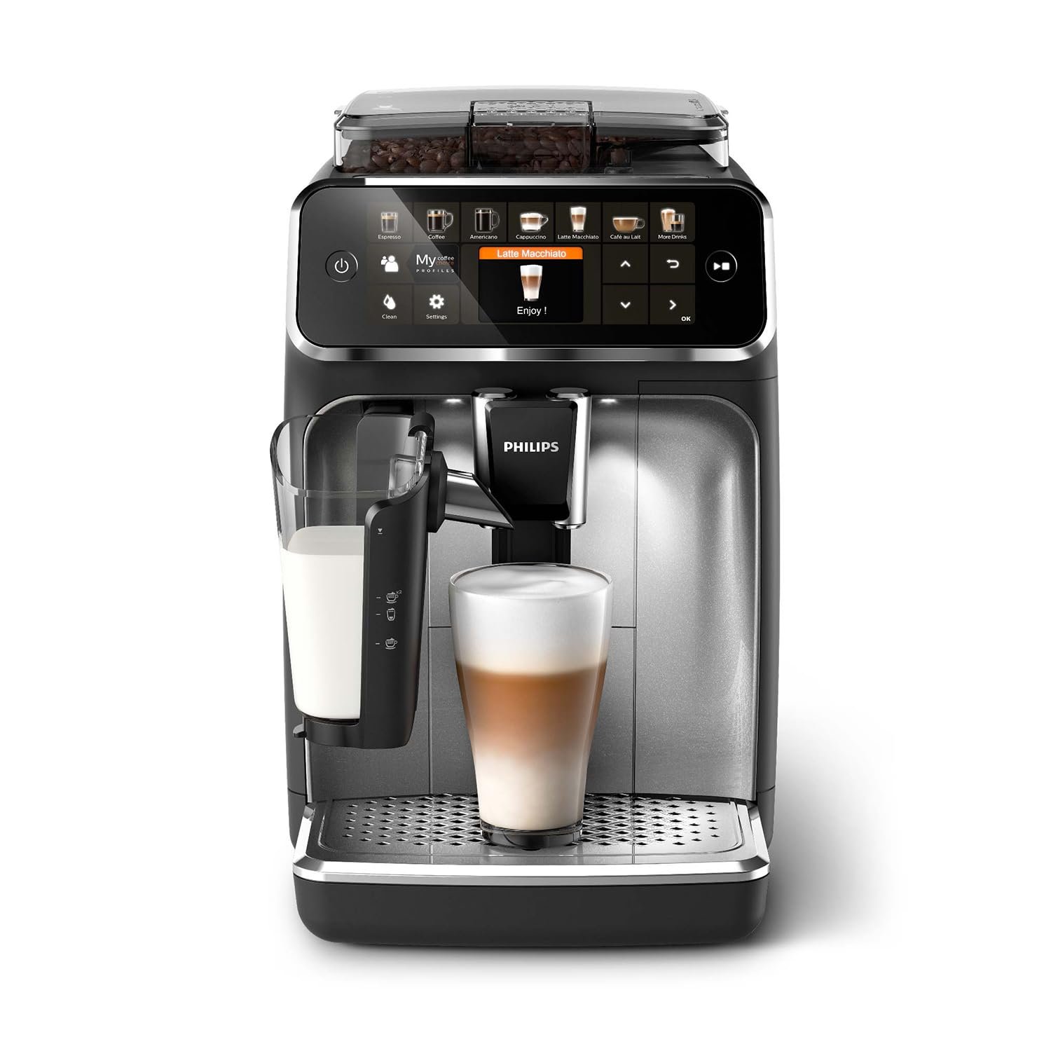 Philips 2200 Series EP2220/10 – Fully Automatic Espresso Machine with Pannarello Frother, Ceramic Grinder & AquaClean Filter (Matte Black) - Image 5