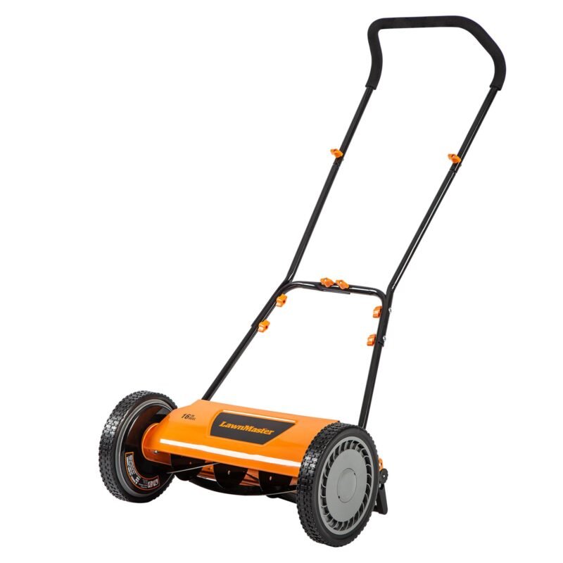 LawnMaster 16″ (40.6 cm) 5-Blade Manual Reel Lawn Mower – 4-Position Height, 22 lb (10 kg) - Image 3