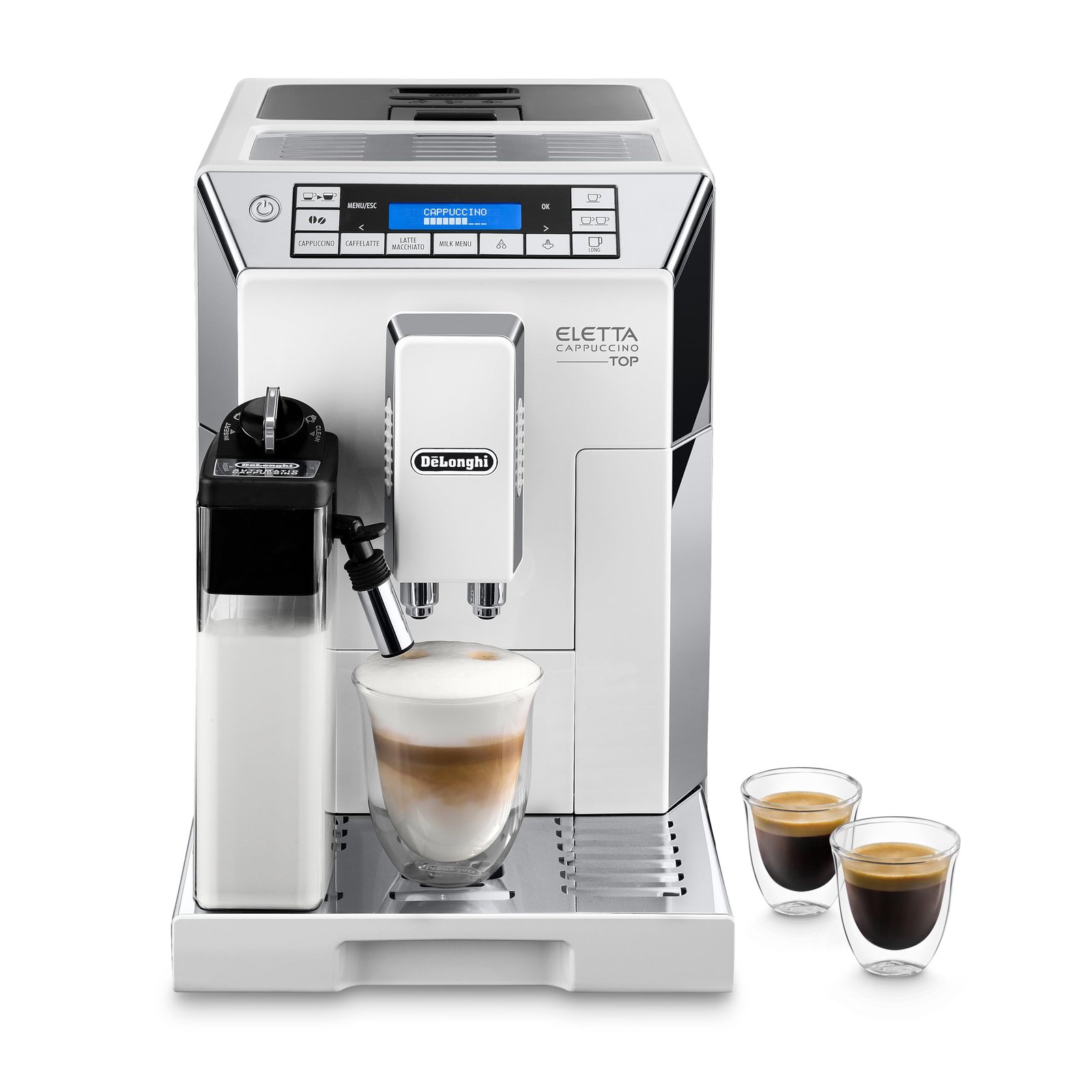 De’Longhi Eletta ECAM 44.660.B – Fully Automatic Bean-to-Cup Espresso & Cappuccino Machine with LatteCrema System, 2 L Tank (Black)