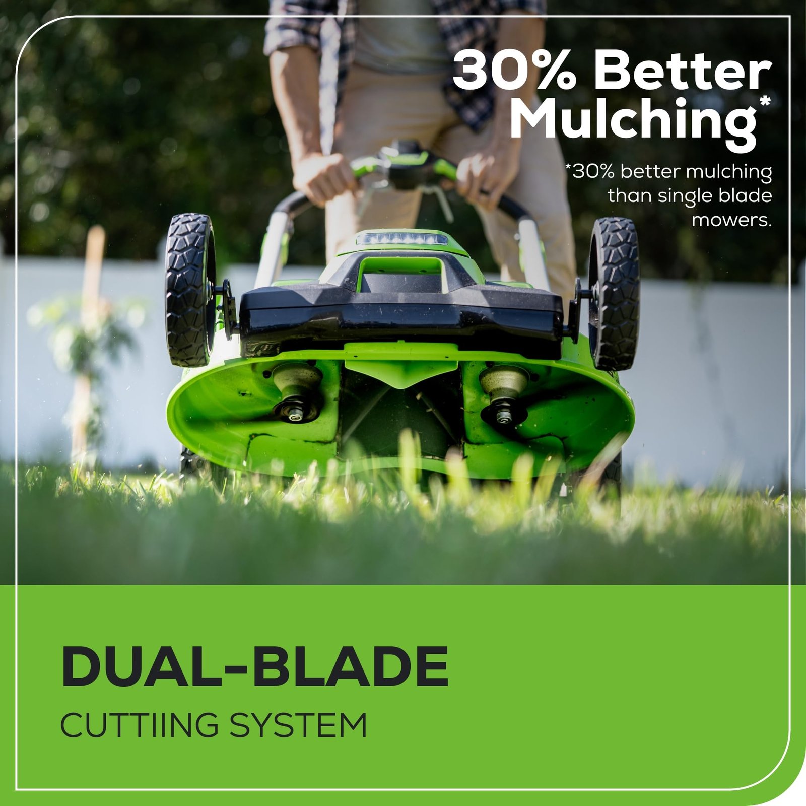 Greenworks 60V Brushless Cordless Push Lawn Mower – 17″ (43 cm) Deck, 4.0 Ah Battery & 3 A Rapid Charger, 40 Min Runtime - Image 36