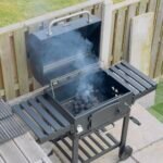 CosmoGrill Outdoor XL Charcoal Smoker BBQ Grill – Adjustable Charcoal Pan, Built-in Thermometer, 2 Side Tables, Chimney & Wheels – Portable Garden Barbecue Smoker photo review