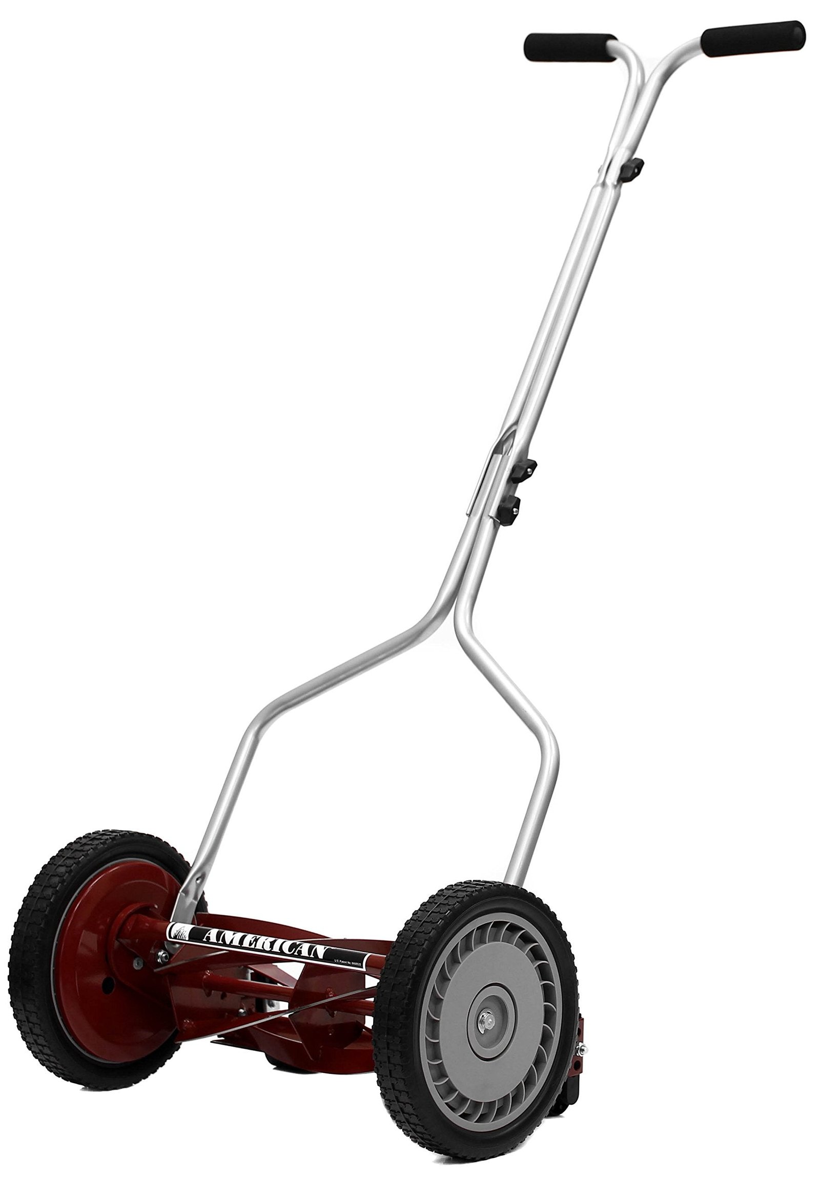 American Lawn Mower Company 14″ (35.6 cm) 4-Blade Manual Reel Mower – 5-Position Height, 20 lb (9.1 kg)