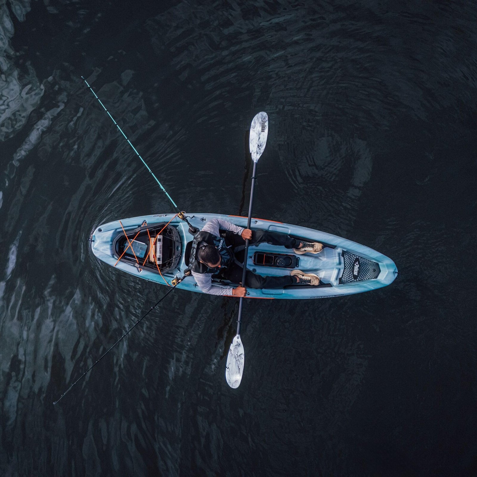 Pelican Sentinel 100X 9′6″ Sit-On-Top Fishing Kayak – Lightweight HDPE Angler Kayak with ERGOLounge™ Seating & ExoPak™ Storage (Forest Mist) - Image 12