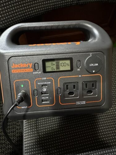 Jackery Explorer 300 Portable Power Station – 293Wh Lithium Battery Backup, 300W AC Output, Solar Generator Compatible, Fast Recharge via USB-C & Wall, Ideal for Camping, Travel & Emergency Power photo review