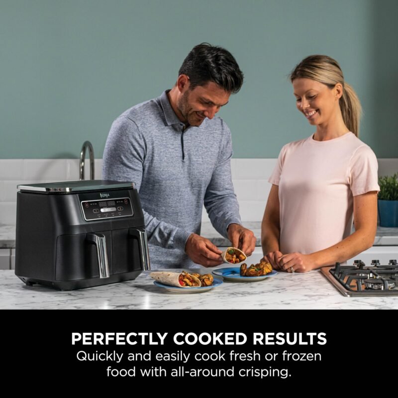 Ninja AF300UK Dual Zone Air Fryer - 7.6L, 2 Drawers, 6-in-1 Cooking, Energy Efficient, Oil-Free, Non-Stick, Dishwasher Safe, Black/Silver - Image 13
