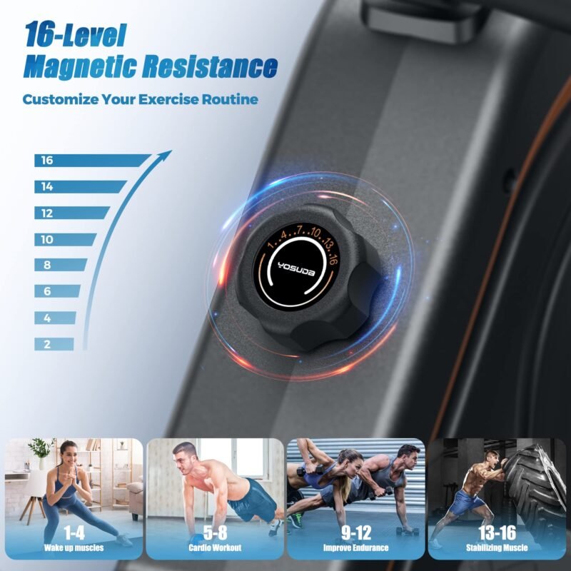 YOSUDA Magnetic & Water Rowing Machine – Foldable Home Rower, 159 kg Capacity, Bluetooth App, Tablet Holder & Comfortable Seat - Image 23