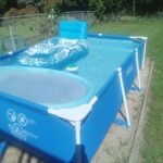 Intex 9.8ft x 6.6ft x 29.5in (300cm x 201cm x 75cm) Rectangular Above Ground Pool with Metal Frame & Flow Control Valve – Easy Setup Family Backyard Pool – 4,500L Capacity – Blue photo review