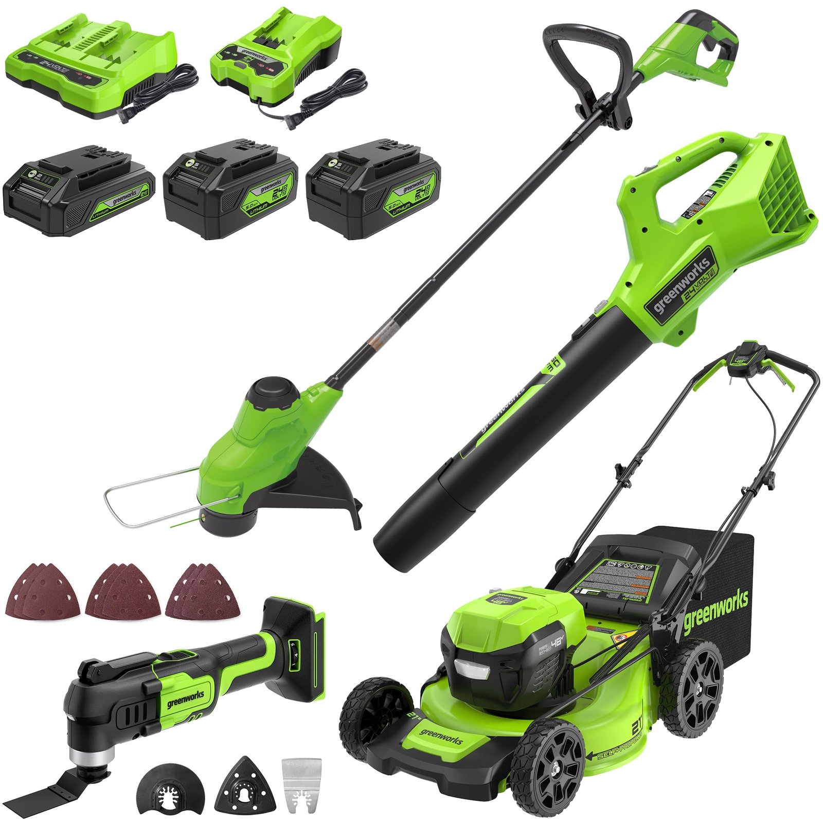 Greenworks 24V Brushless Cordless Push Lawn Mower – 13″ (33 cm) Deck, 4.0 Ah Battery & Charger Included - Image 4