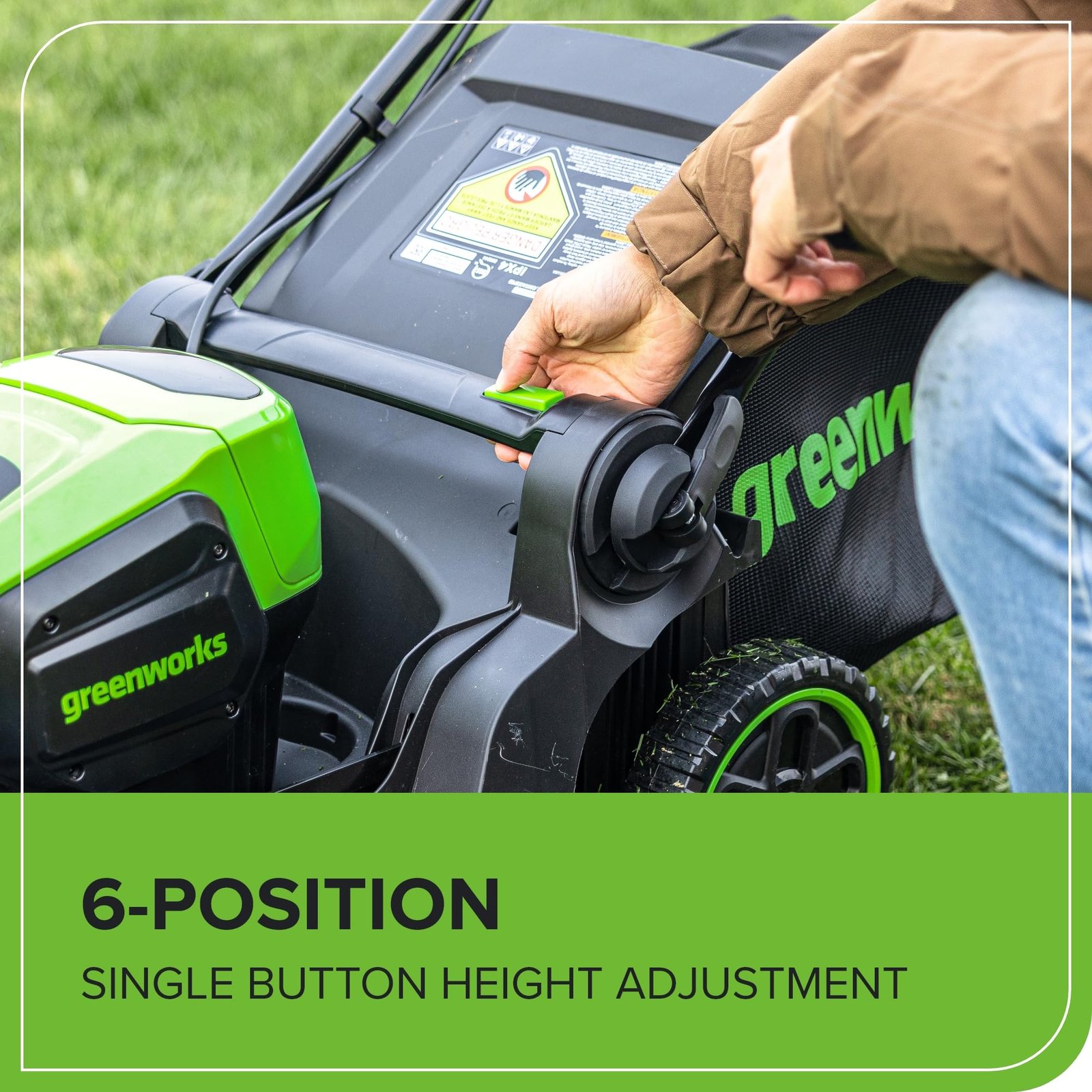 Greenworks 60V Brushless Cordless Push Lawn Mower – 17″ (43 cm) Deck, 4.0 Ah Battery & 3 A Rapid Charger, 40 Min Runtime - Image 22