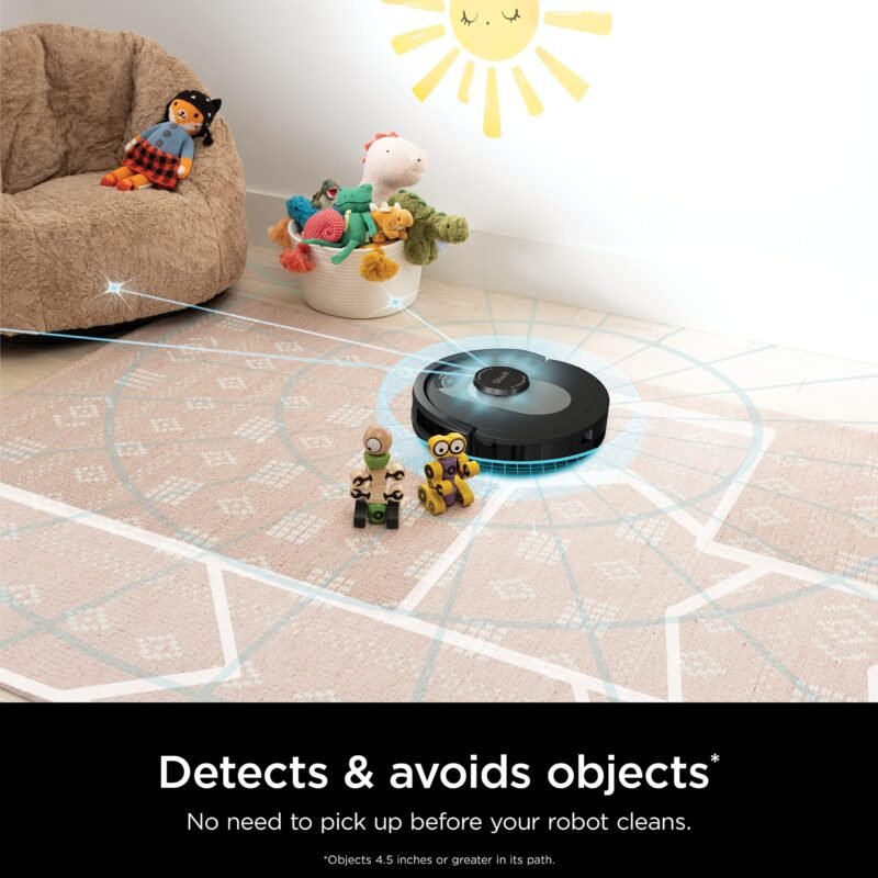 Shark AV2501AE AI Ultra Robot Vacuum with XL HEPA Self-Empty Base – 60-Day Capacity, Smart Mapping, LIDAR Navigation, Alexa Control, Perfect for Pet Hair, Carpet & Hard Floor, Bagless, Black - Image 9
