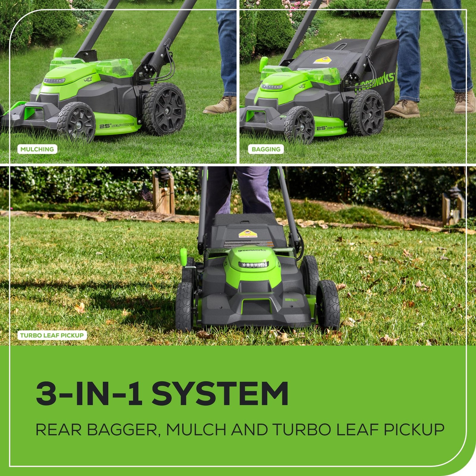 Greenworks 40V Cordless Electric Lawn Mower – 16″ (40.6 cm) Deck, 4.0 Ah Battery, 45 Min Runtime - Image 37