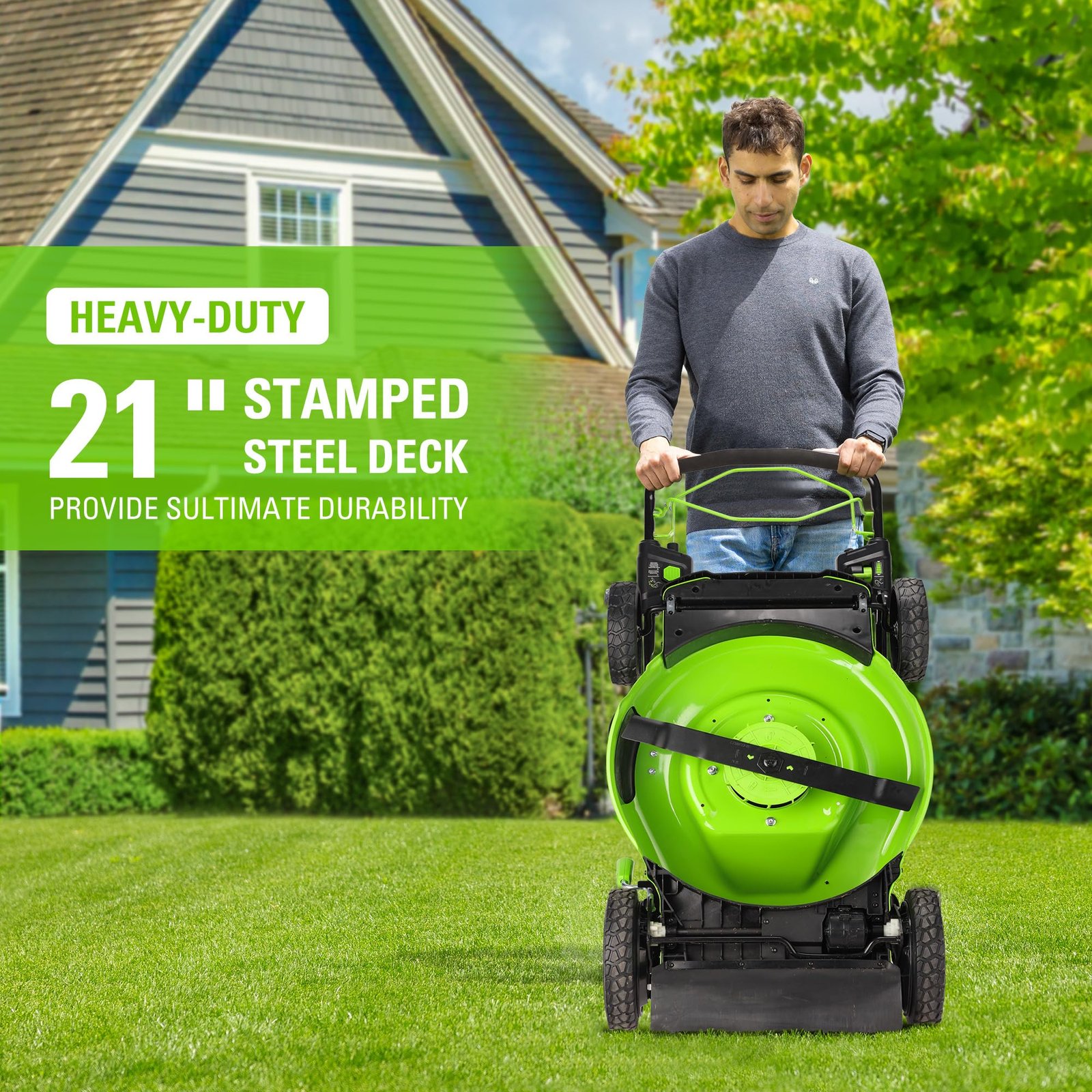 Greenworks 24V Brushless Cordless Push Lawn Mower – 13″ (33 cm) Deck, 4.0 Ah Battery & Charger Included - Image 12