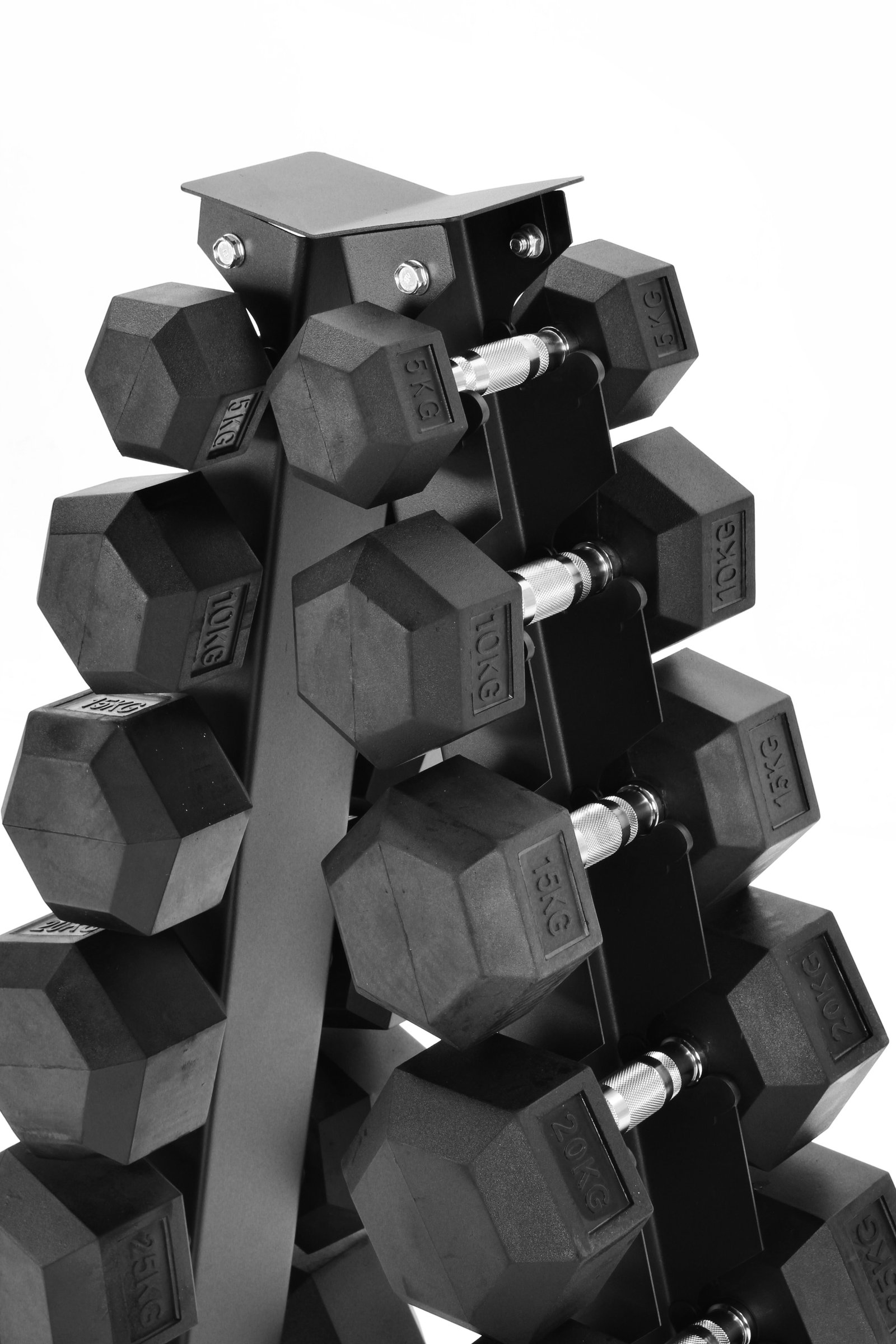 5kg-30kg Hex Dumbbell Set & 6-Tier Rack - Image 4