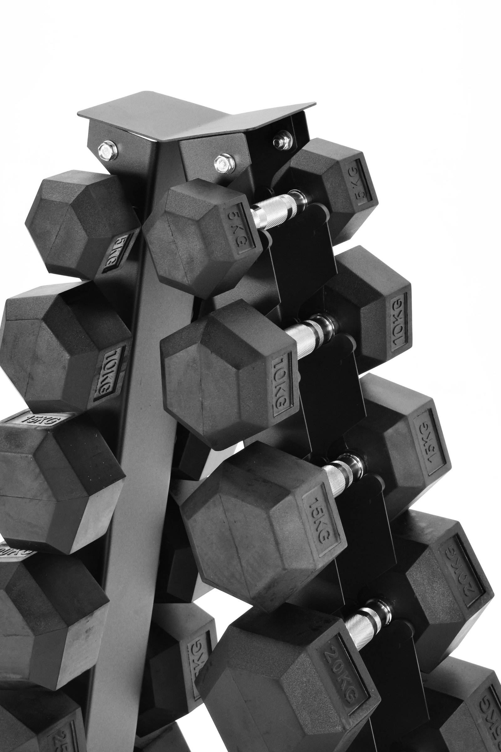 5kg-30kg Hex Dumbbell Set & 6-Tier Rack - Image 7