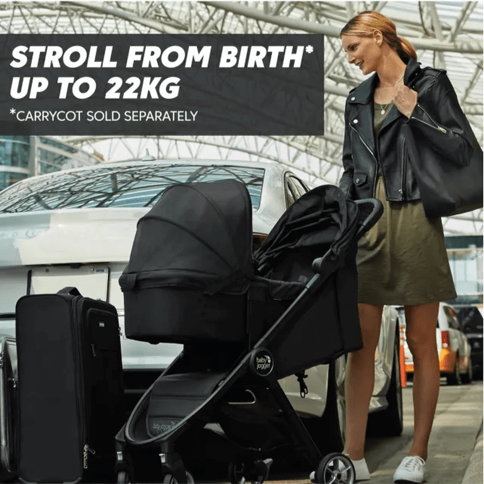 Baby Jogger City Tour 2 Single Compact Baby Stroller Foldable Pushchair - Black