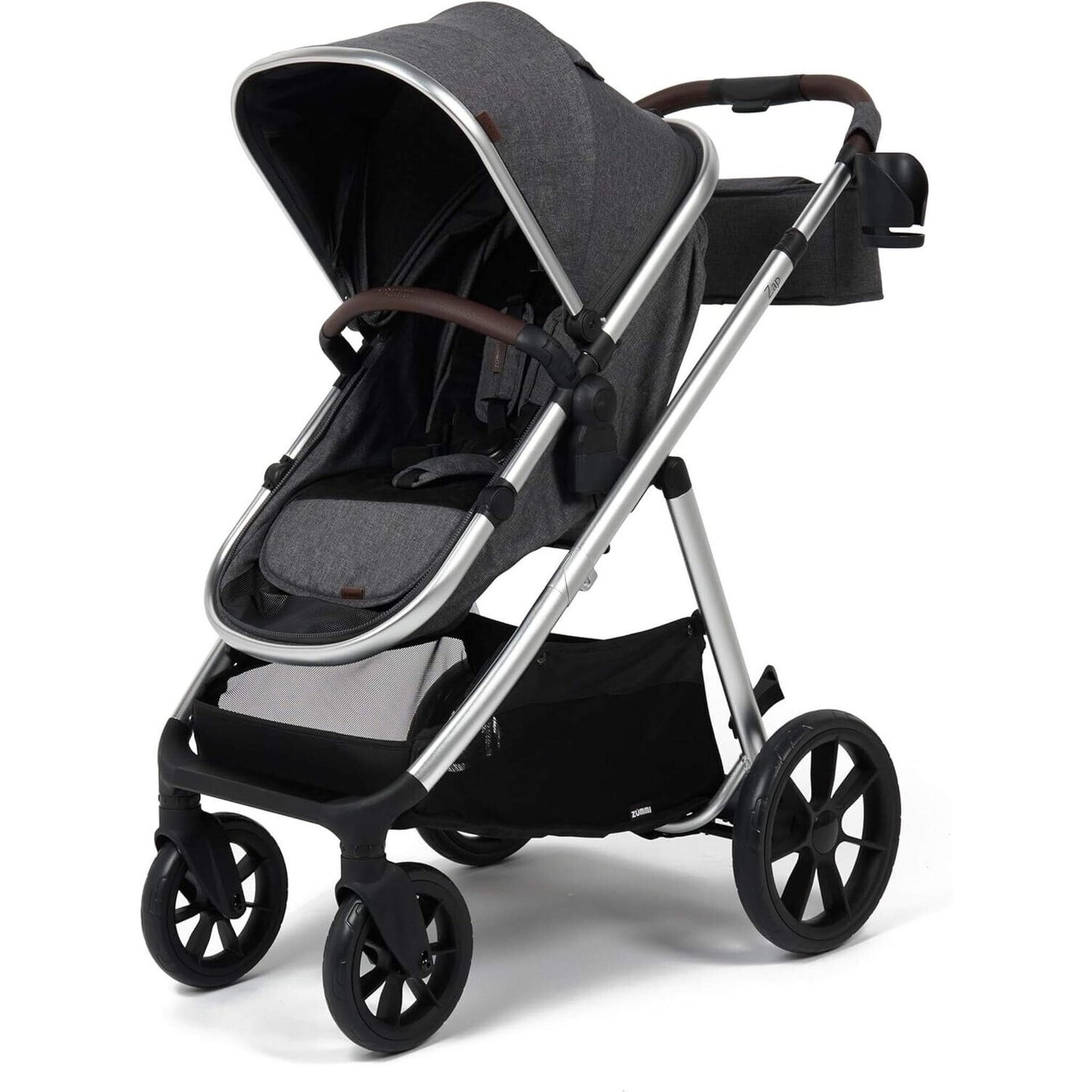 Babylo Zap Travel System Ride-on Board with i-Size Infant Carrier, Silver/Grey