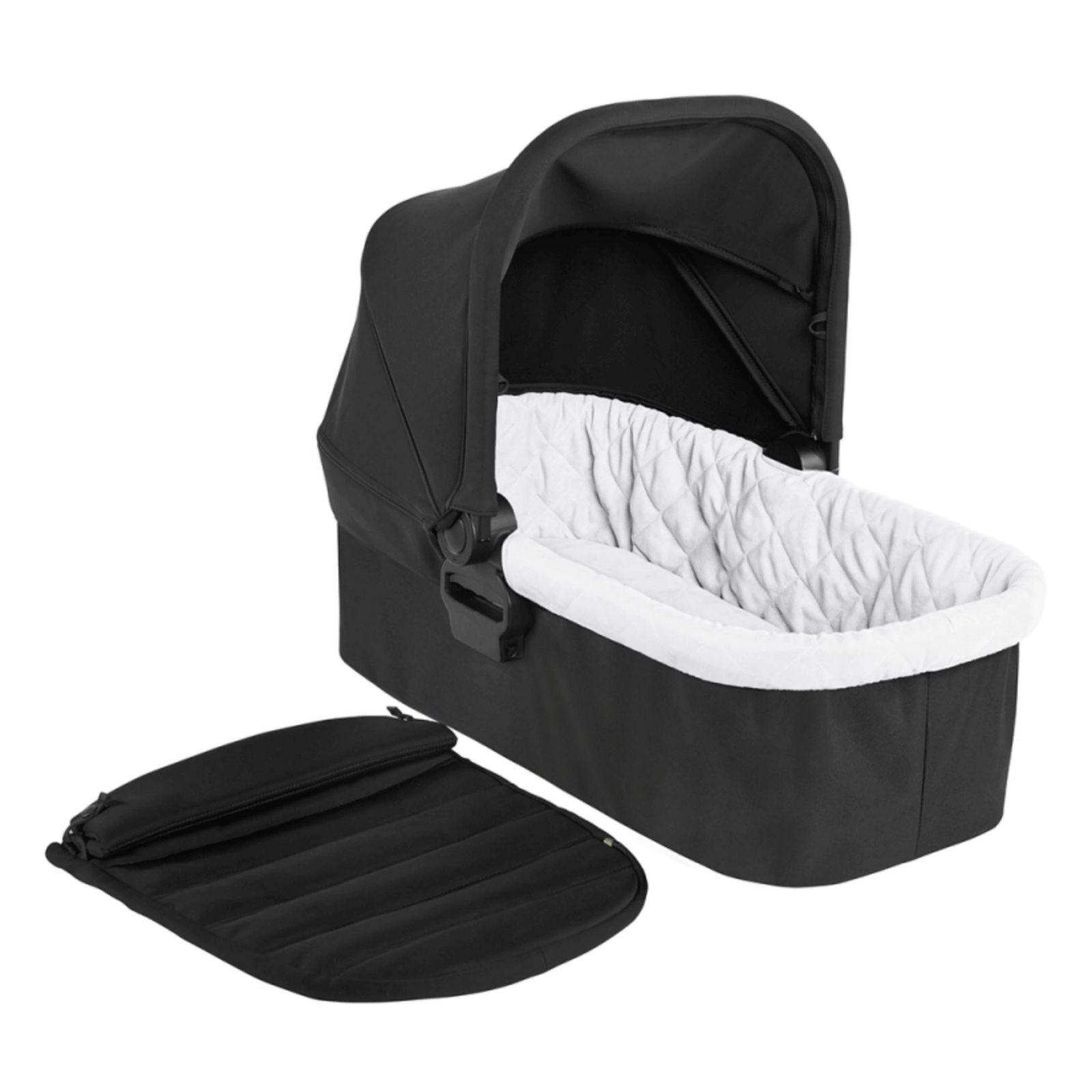 Baby Jogger City Mini 2/GT2 Single Carrycot – Jet | Quilted Interior, UV50 Canopy, Overnight Sleeping