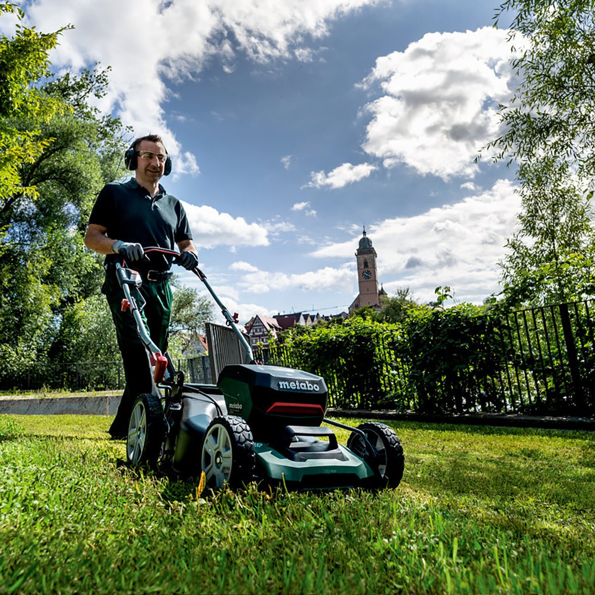 Metabo RM 36-18 LTX BL 46 36V Brushless 46cm Lawn Mower with 2 x 5.2Ah Battery & Charger