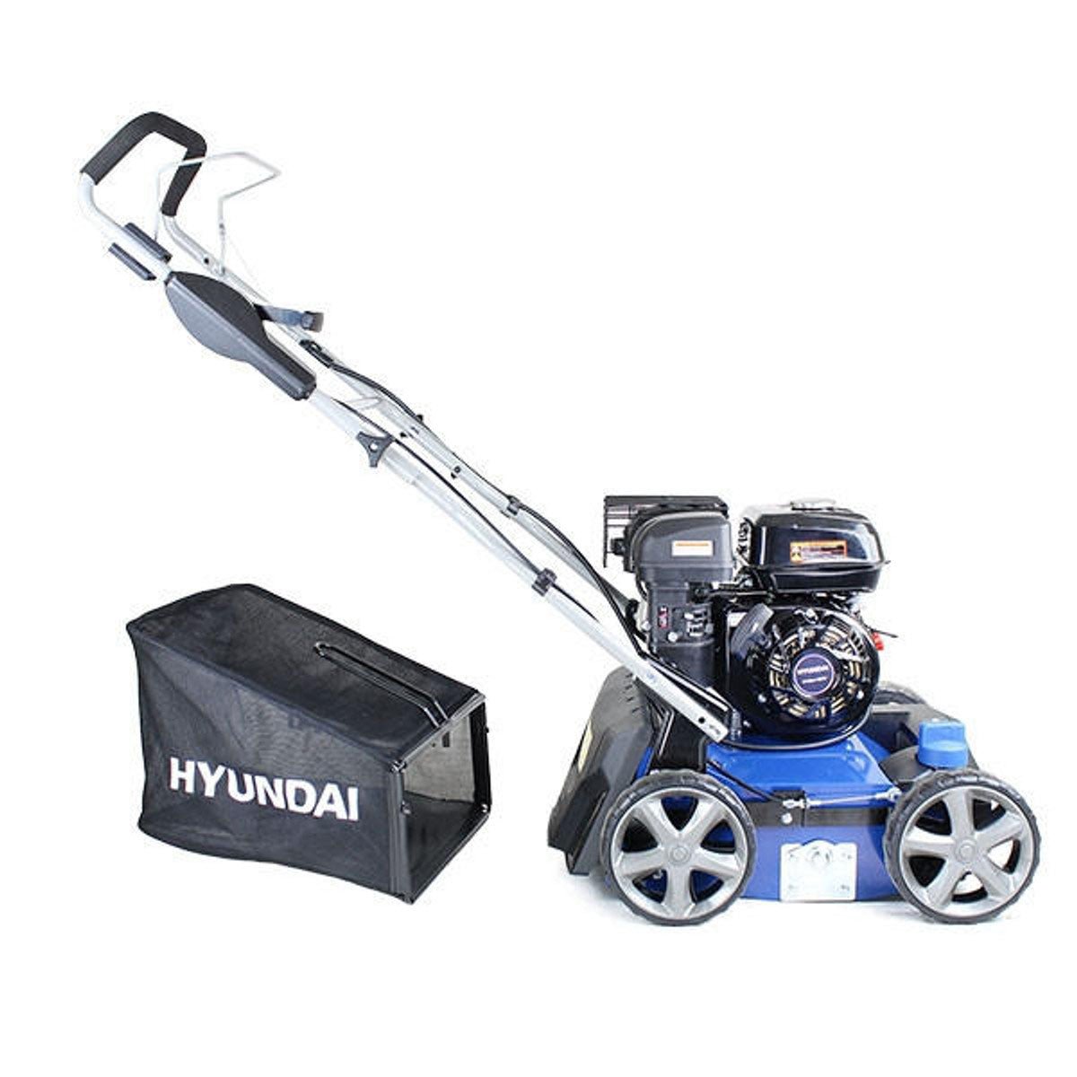 Hyundai HYSC210 40cm Petrol Lawn Scarifier & Aerator 212cc Engine, 4-Stroke Engine for Lawn Care & Maintenance